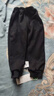 迷你木木屋儿童加绒裤子秋冬男童女童厚款卫裤中小童休闲运动裤 黑色 110  实拍图