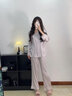 瑶梦令【实用礼物】轻奢睡衣女高端仿真丝家居服礼盒装生日礼物送闺蜜 浅紫优雅【长袖长裤】-送礼首选 M 【80-105斤】 实拍图