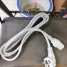 山泽 电脑电源线1.8米【国标3C认证】台式主机显示器三孔芯品字尾 电饭锅煲打印机箱通用 白色DY-3KX 实拍图