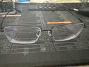 依视路（ESSILOR） 新款商务男镜架时尚镜框女配依视路镜片近视定制眼镜网上配镜 钛金属-半框-4017BK-黑色 镜框+依视路A4防蓝光1.56现片 实拍图