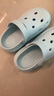 朴西奶酪踩屎感洞洞鞋女厚底凉鞋沙滩包头拖鞋外穿情侣 冰河蓝 35-36 实拍图