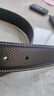 卡帝乐鳄鱼皮带条无扣头男士双面头层牛皮针扣带孔真皮带身3.5CM不带头腰带 头层牛皮 黑色白线宽度3.5CM 实拍图