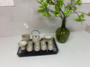 瓷牌茗茶具 汝瓷茶具泡茶器全套家用功夫茶具办公室送人茶道瓷器整套 御煌提梁壶盖碗8杯13件+胡桃茶盘 实拍图