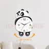 帝斓新款客厅静音熊猫挂钟家用创意挂墙电子时钟卧室现代装饰钟表挂表 HH中号39*30cm脚不摇摆 实拍图