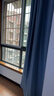 水星家纺免打孔窗帘遮光卧室全遮光布杆子全套隔音飘窗遮阳帘3.6x2.7m蓝色 实拍图