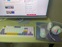 AOCGK168键盘 87键 机械手感 轻音按键 有线键盘鼠标套装19键无冲电脑办公笔记本 雨烟紫【三件套】 实拍图