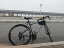 兰令公路车自行车700C成人男碟刹变速赛车学生女城市通勤代步单车 风行者 深蓝灰 铝架 700C 弯把 700C 24速 定位变速 内走线 线碟 40刀 实拍图