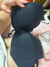 ubras花瓣杯软支撑文胸罩细肩带女士内衣女无钢圈聚拢送礼黑-背勾XL 实拍图