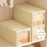 登比布艺收纳箱可折叠衣服整理箱玩具衣物储物箱百纳箱 米黄色中号 实拍图