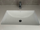 恒洁（HEGII）陶瓷台下盆洗脸盆洗手盆台盆方形面盆卫生间阳台嵌入式面盆 M款普通龙头台下盆套装 实拍图