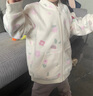 戴维贝拉（DAVE＆BELLA）春秋儿童外套男童秋装女童宝宝衣服童装男孩婴儿摇粒绒棒球服服装 花朵印花【DB396-W】 110 cm（建议身高100-110cm） 实拍图