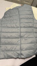 雪中飞经典新款百搭轻薄男式立领短款羽绒服马甲包边大口袋休闲鸭绒 静谧灰|8210-女 2XL 185/104A 实拍图