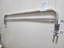 居臣仕304不锈钢折叠双杆毛巾架免打孔卫生间毛巾杆置物架毛巾挂杆加长 折叠双杆 304不锈钢带挂钩 39cm 实拍图