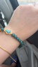 印象眸【新年礼物】A货翡翠手链 女款珍珠蓝水翡翠手串送女友 实拍图