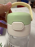 膳魔师巧虎tritan吸管杯幼儿园儿童水杯小学生开学塑料水壶420ml 绿 实拍图