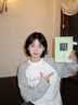 LDBE韩系字母印花条纹长袖T恤女2026新款宽松秋季穿搭慵懒风上衣打底 白色 L 【100-120斤】 实拍图