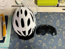 洛克兄弟（ROCKBROS） 骑行头盔带风镜一体男女山地车公路车安全帽眼镜骑行装备 透气款-白色（灰色镜片+帽檐） 青少年M码（54-58cm） 实拍图