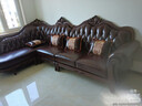 方牛【已售2W+】美式全实木沙发真皮大小户型简欧式雕花客厅别墅直排 【2.2米】三人位 【标准版】耐磨超纤皮＋45D高密度回弹海绵 实拍图