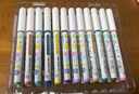 英雄（HERO）直液式丙烯马克笔2033A软头可叠色补色小学生美术专用不透色笔儿童小学生绘画涂鸦水彩笔36色美育 实拍图