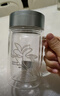富光双层玻璃杯商务泡茶杯子大容量耐热办公水杯过滤带把银色320ml 实拍图