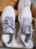 安踏女鞋叶子6跑步鞋女2025秋冬季新款加厚密网厚底增高休闲运动鞋子 -3象牙白/淡紫灰【密网加厚版】 37.5 实拍图