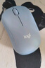 罗技（Logitech）M221 轻音鼠标 无线鼠标 办公鼠标 对称鼠标 带无线微型接收器 雾霭蓝 实拍图