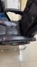 双木马 加厚可躺老板椅电脑椅家用办公椅子麻将椅会议椅靠背椅弓形座椅 皮艺-黑色 标准可躺款（无搁脚+无腰枕） 实拍图
