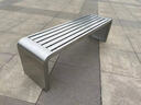 幻槐不锈钢长凳室外坐凳长条凳子长椅商场排椅靠背小区座椅户外公园椅 201不锈钢100*40*45 实拍图