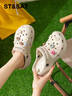 星期六（St&Sat）踩屎感软底洞洞鞋女凉鞋沙滩拖鞋SSD2110F1Z 米白  41 （40-41）  实拍图