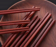 唐宗筷 筷子红檀木无漆无蜡天然实木筷子抗菌家用高档红木可刻字25cm 原木款-红檀木筷-10双装 实拍图