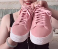 彪马（PUMA）经典复古厚底松糕鞋女新款绒面休闲鞋PLATFORM366488 新婚粉-白 10 37.5 实拍图