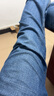 真维斯（Jeanswest）牛仔裤男2026春季青年男士宽松直筒长裤弹力休闲长裤蓝色薄款38 实拍图