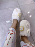 尤克达蒂（yookdd） 拖鞋秋冬季可爱毛毛保暖家居拖鞋2025年新款毛茸茸情侣棉拖鞋女 饭团拖鞋米白女36-37 【适合35-36】 实拍图