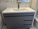 顾家家居（KUKA）落地浴室柜陶瓷一体盆洗脸手盆柜组合洗手台卫浴柜洗漱台G-06204 100cm法式灰|美妆镜柜 实拍图