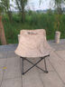 清系折叠椅户外露营便携靠背钓鱼椅懒人椅家庭休闲月亮椅旅游旅行椅 月亮椅【冬竹青】 实拍图