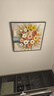 墨派（Mopai）餐厅装饰画手绘油画美式花卉高端客厅肌理挂画正方形壁画免打孔 锦上添花 60*60cm手绘油画 实拍图