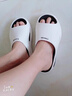 利达妮（TZLDN）踩屎感拖鞋男士夏季外穿厚底居家用浴室洗澡防滑运动户外凉拖鞋男 黯日白黑 【店长推荐】 44-45 【标准码】 实拍图