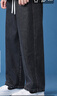 GLM牛仔裤男秋冬款宽松直筒裤子男潮流百搭美式休闲阔腿长裤黑色L 实拍图