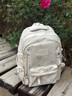 JCZS日系书包初中女生大容量高颜值ins风小众简约双肩背包高中大学生 灰色+挂饰加大加厚防水 实拍图