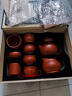 御壶茗香宜兴紫砂壶名家纯全手工原矿大红袍西施泡茶壶茶具套装 光素四杯+公道杯+主人杯+茶漏 实拍图
