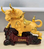 吉善缘 《运势如虹》金牛摆件 12生肖牛工艺客厅办公室装饰店铺开业礼品 10寸牛气冲天【沙金色*彩盒装】 实拍图