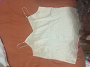 百图betu女装夏季新款吊带衫丝质缎面美背交叉带V领背心女2304T58 白色 M 实拍图