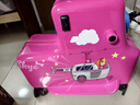 汪汪队立大功（PAW PATROL）儿童行李箱可坐可骑旅行箱男孩拉杆箱女孩宝宝可坐骑小孩登机箱 天天骑行款粉色 20英寸 实拍图