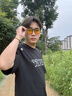 蔡司（ZEISS）翻盖磁吸眼镜男款超轻纯钛近视套镜三合一驾驶墨镜偏光夹片可上翻 无度数【防蓝光镜片】 【可单手翻】6988黑银框+送2磁吸镜片 实拍图