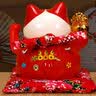 吉善缘陶瓷招财猫摆件存钱罐店铺开业礼品收银台红发财猫办公室乔迁装饰 大号财源滚滚（电动摇手） 实拍图