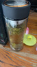 富光男女士双层玻璃杯 高硼硅玻璃304茶隔水杯子 带茶隔泡茶杯500ml 实拍图
