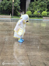 魔小宅儿童雨衣男童女童雨披幼儿园宝宝学生男孩女孩斗篷式透明防水面料 黄色（小恐龙雨衣） S1件【建议身高85-95cm】 实拍图