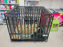 北鼻狗【升级全管加强 】狗笼中型犬大型犬狗笼子宠物狗狗笼子金毛用品 升级3.0管双喂食门狗笼 黑色 125*95*105 建议130斤内 实拍图