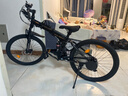 凤凰（Phoenix） 凤凰自行车可折叠山地车路虎男士成年人变速女式越野公路单车 条轮消黑/折叠双避震/全竞速轴承 24寸27速【参考：138-168cm】 实拍图