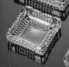 DKO玻璃烟灰缸创意水晶家用客厅防飞灰办公室用大气轻奢高级感上档次 10.5cm方形烟灰缸（透明） 实拍图